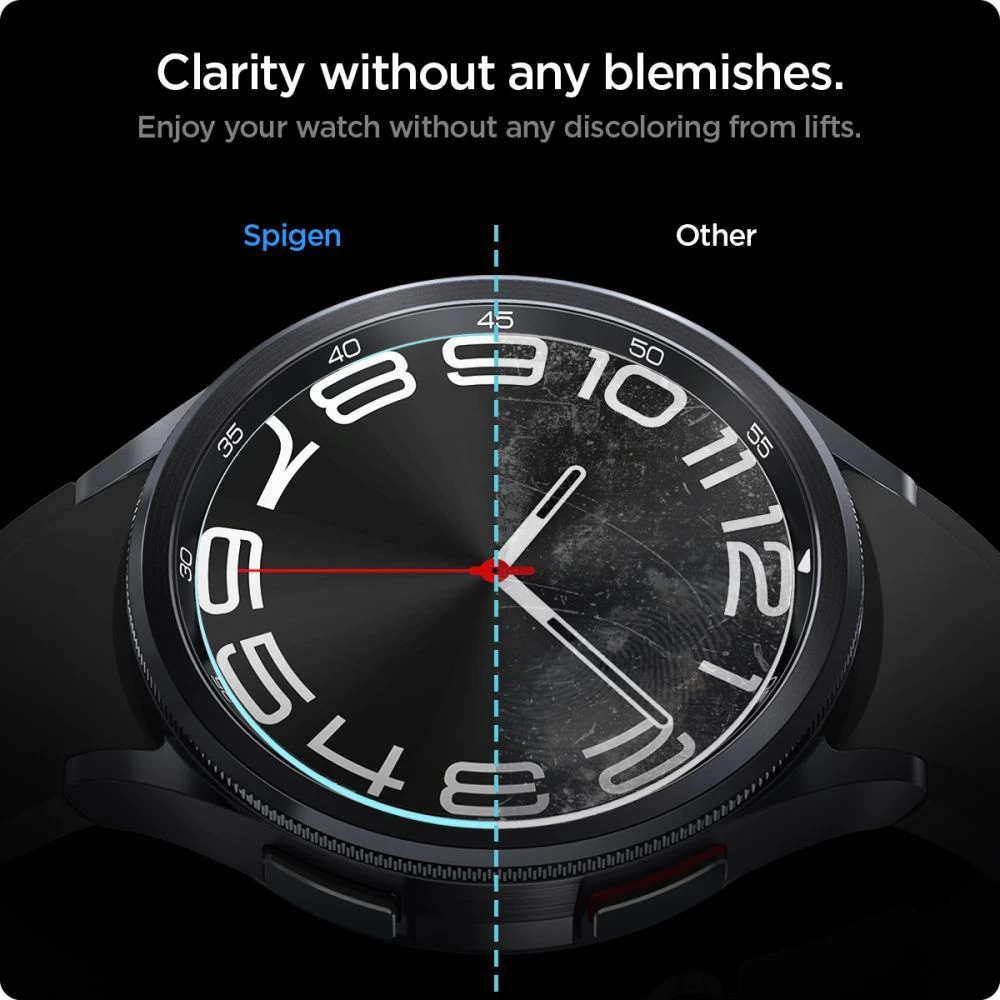 Samsung Galaxy Watch 6 Classic apsauginis stiklas  SPIGEN GLAS.TR ”EZ-FIT” 2-PACK (43 MM)