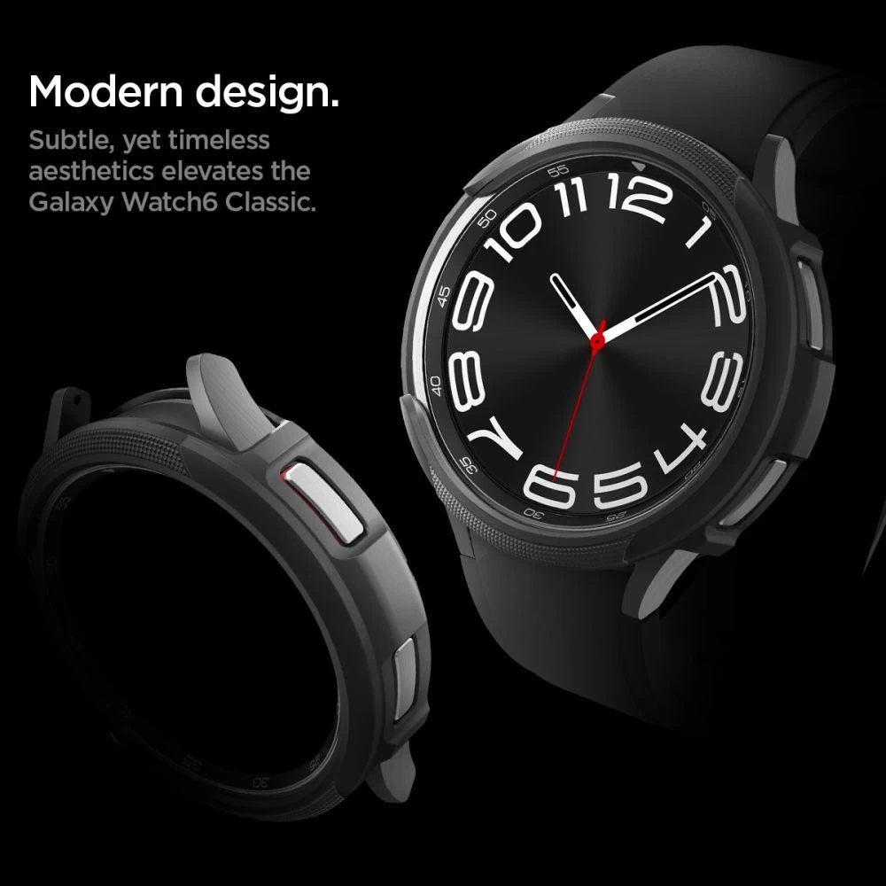 Samsung Galaxy Watch 6 Classic dėklas Juoda SPIGEN LIQUID AIR (43 MM)