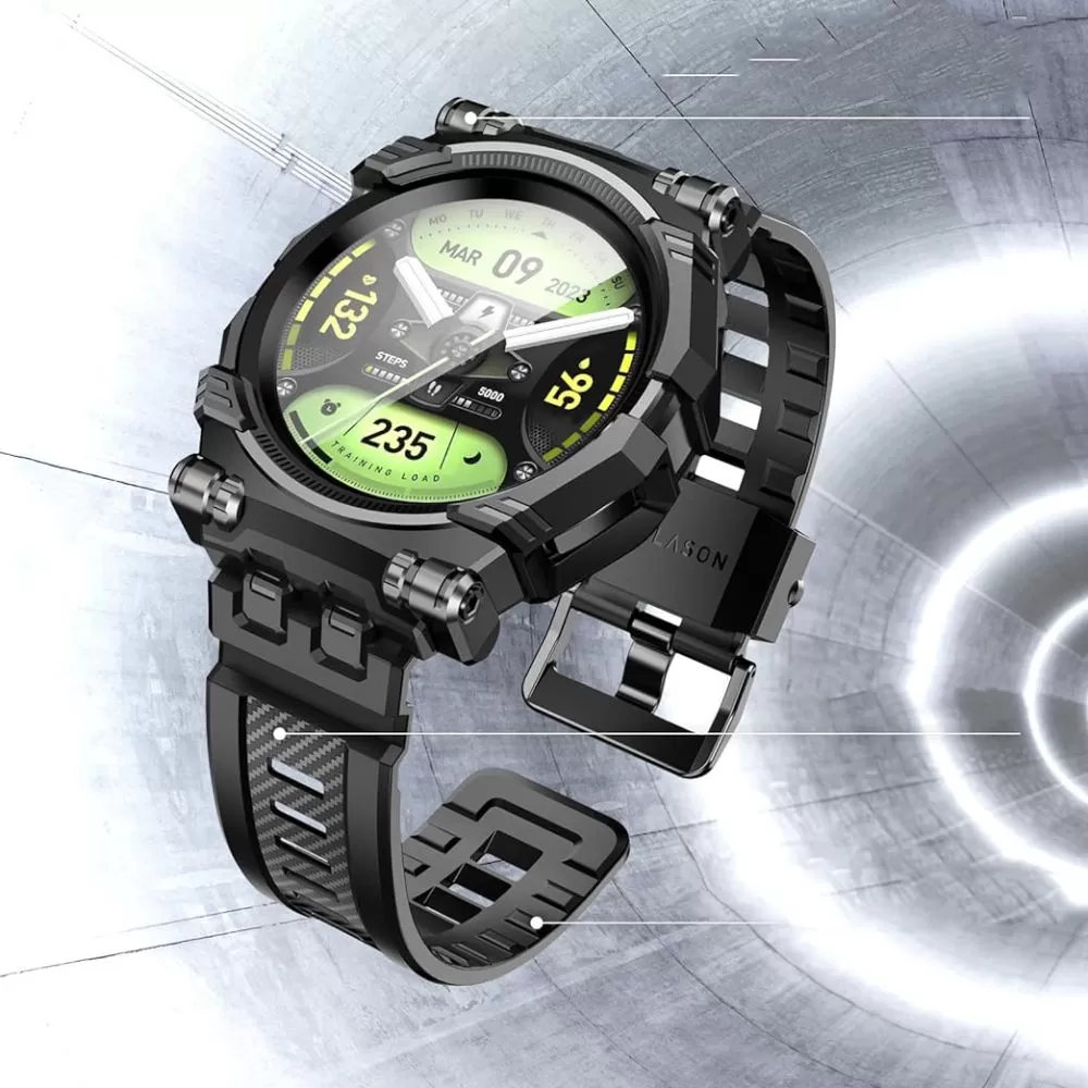 Samsung Galaxy Watch 6 Classic dėklas Juoda SUPCASE IBLSN ARMORBOX 2-SET (47 MM)