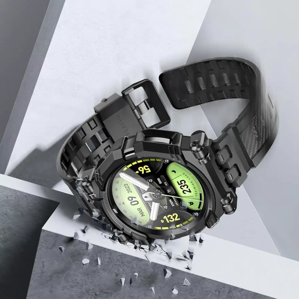 Samsung Galaxy Watch 6 Classic dėklas Juoda SUPCASE IBLSN ARMORBOX 2-SET (47 MM)