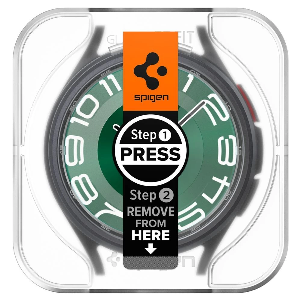Samsung Galaxy Watch 6 Classic apsauginis stiklas SPIGEN GLAS.TR ”EZ-FIT” 2-PACK (47 MM)