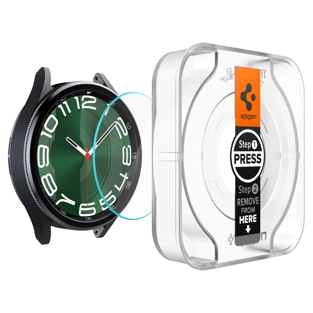 Samsung Galaxy Watch 6 Classic apsauginis stiklas SPIGEN GLAS.TR ”EZ-FIT” 2-PACK (47 MM)