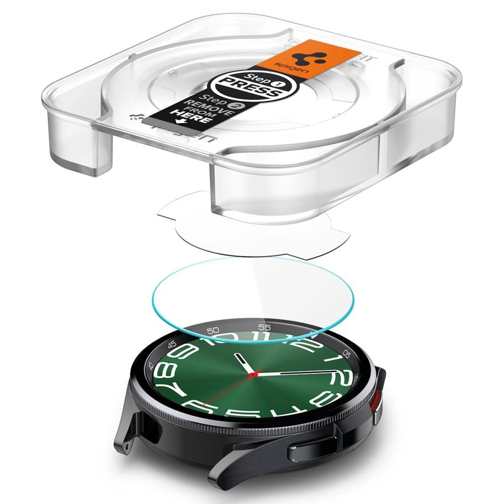 Samsung Galaxy Watch 6 Classic apsauginis stiklas SPIGEN GLAS.TR ”EZ-FIT” 2-PACK (47 MM)