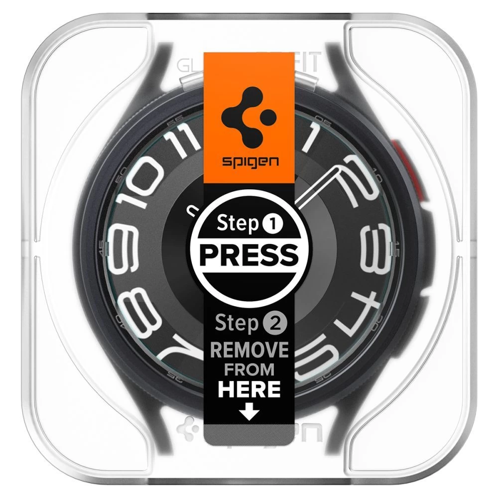 Samsung Galaxy Watch 6 Classic apsauginis stiklas SPIGEN GLAS.TR ”EZ-FIT” 2-PACK (43 MM)