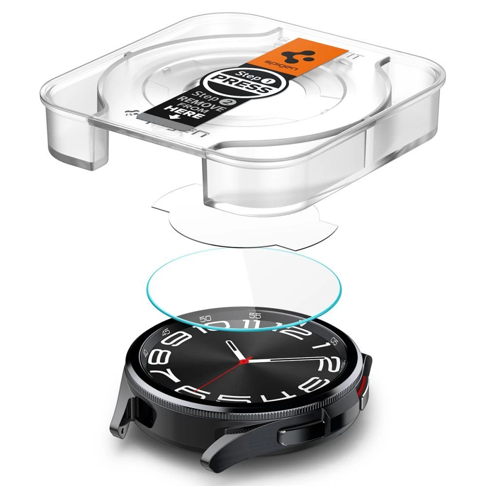 Samsung Galaxy Watch 6 Classic apsauginis stiklas SPIGEN GLAS.TR ”EZ-FIT” 2-PACK (43 MM)