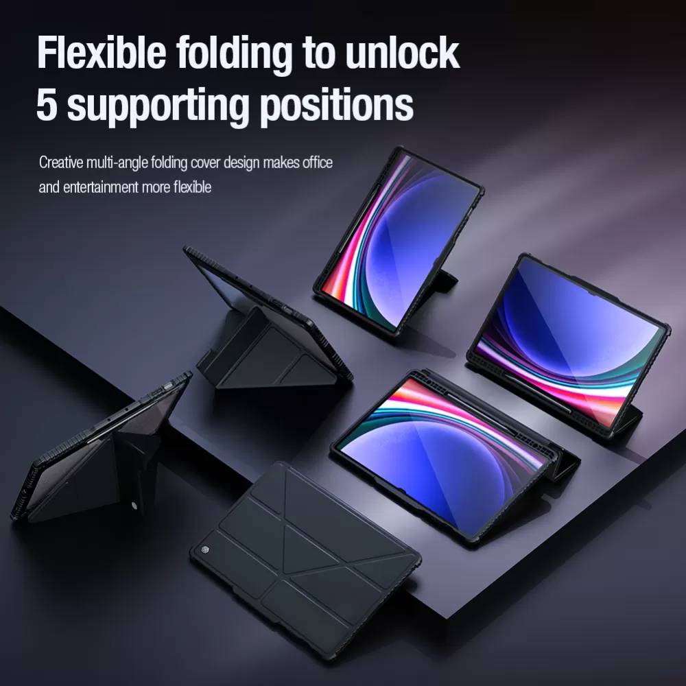 Samsung Galaxy Tab S9 Ultra Planšetės dėklas mėlyna NILLKIN BUMPER LEATHER PRO