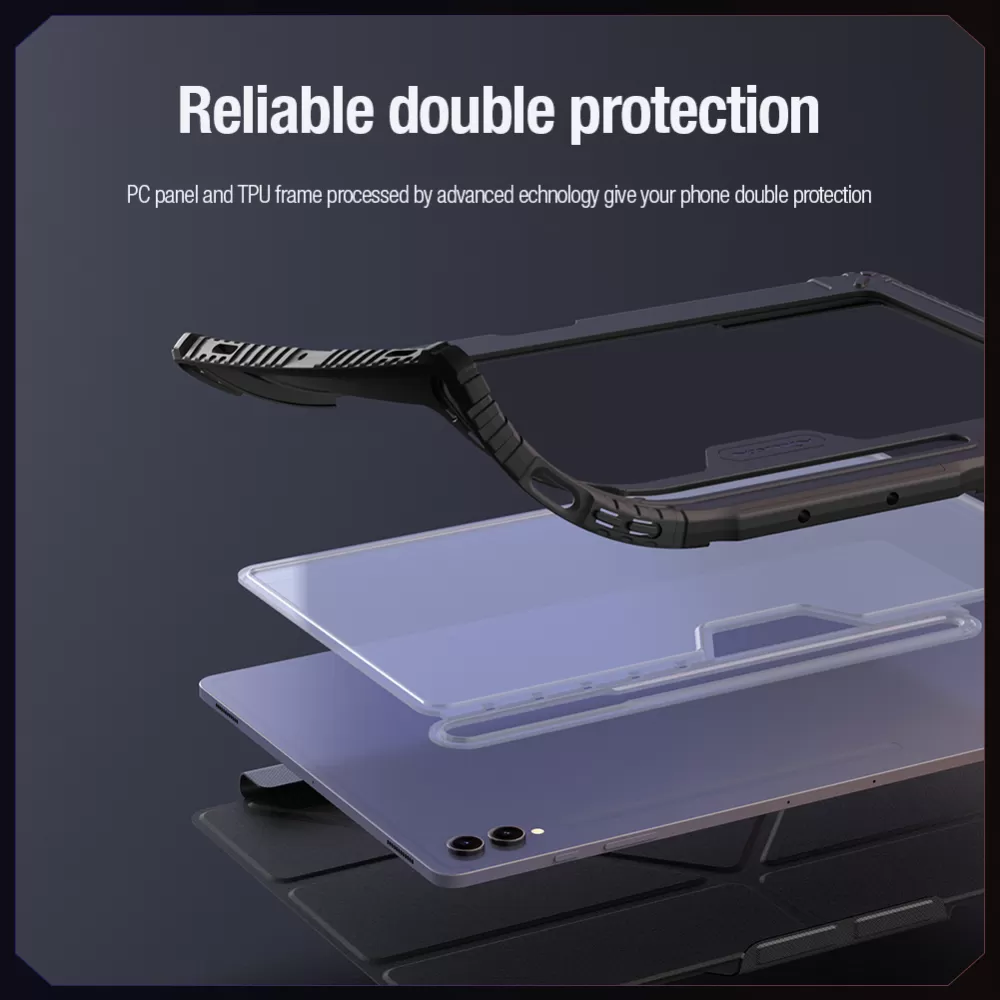 Samsung Galaxy Tab S9 Ultra Planšetės dėklas mėlyna NILLKIN BUMPER LEATHER PRO
