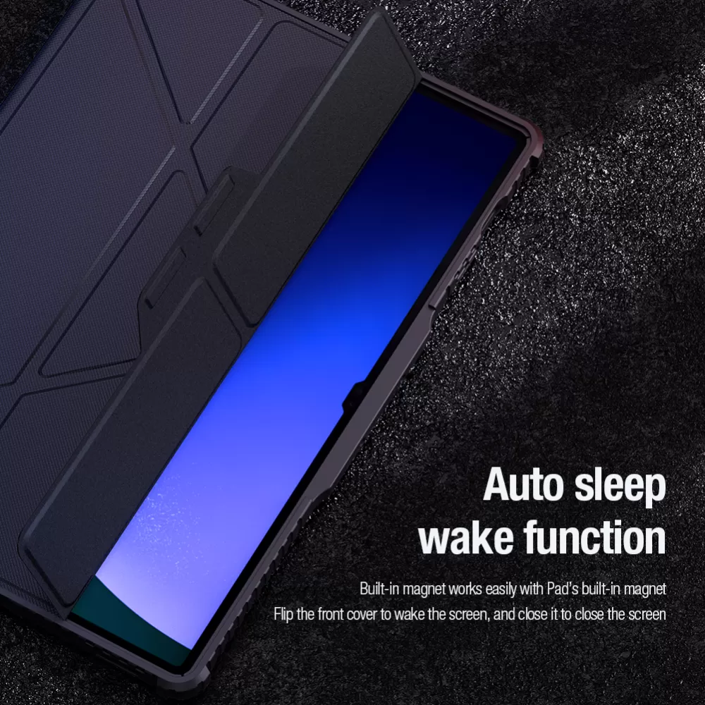 Samsung Galaxy Tab S9 Ultra Planšetės dėklas mėlyna NILLKIN BUMPER LEATHER PRO