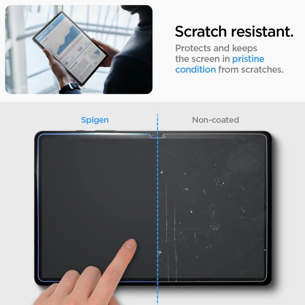 Samsung Galaxy Tab S9 Plus tablet skärmskydd  SPIGEN GLAS.TR ”EZ FIT” (12.4)