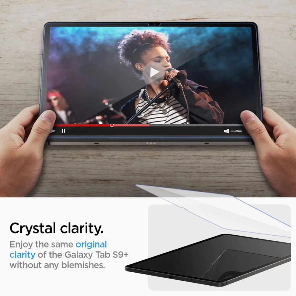 Samsung Galaxy Tab S9 Plus tablet skärmskydd  SPIGEN GLAS.TR ”EZ FIT” (12.4)