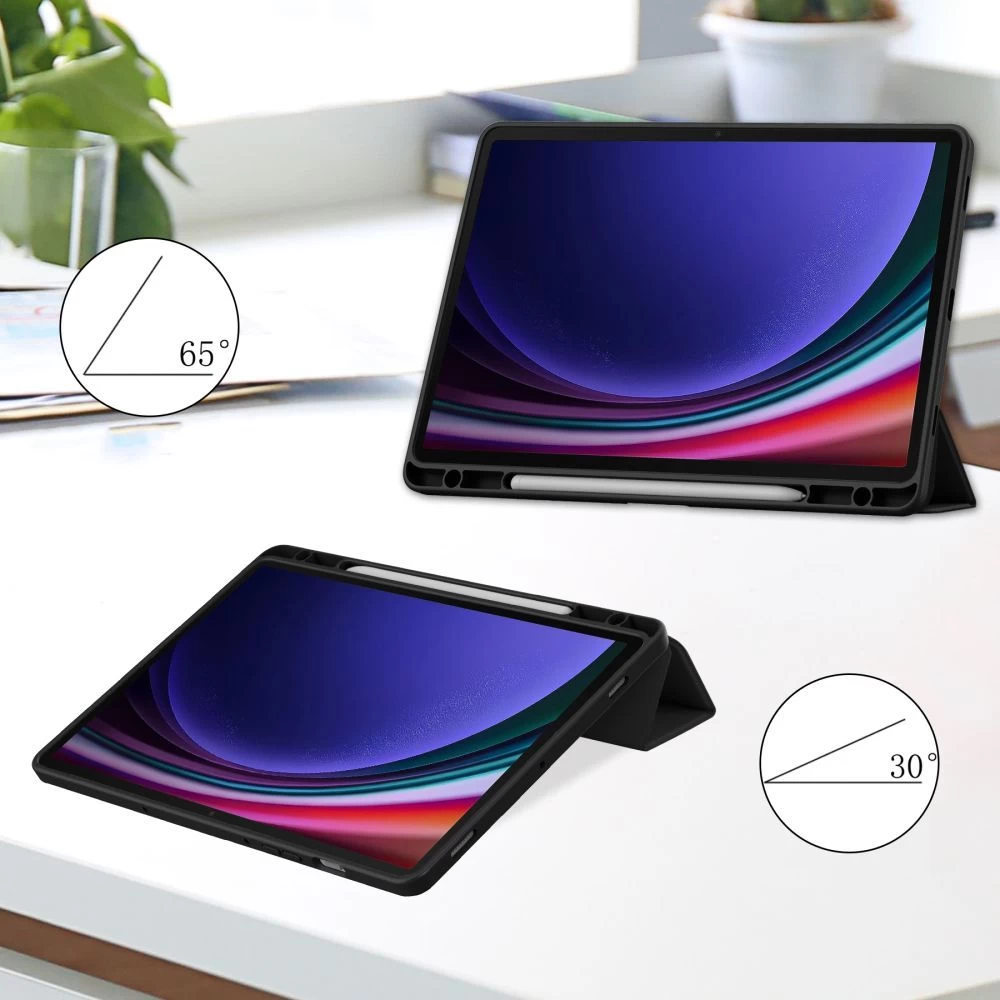 Samsung Galaxy Tab S9 Plus tablet case black TECH-PROTECT SC PEN HYBRID (12.4)