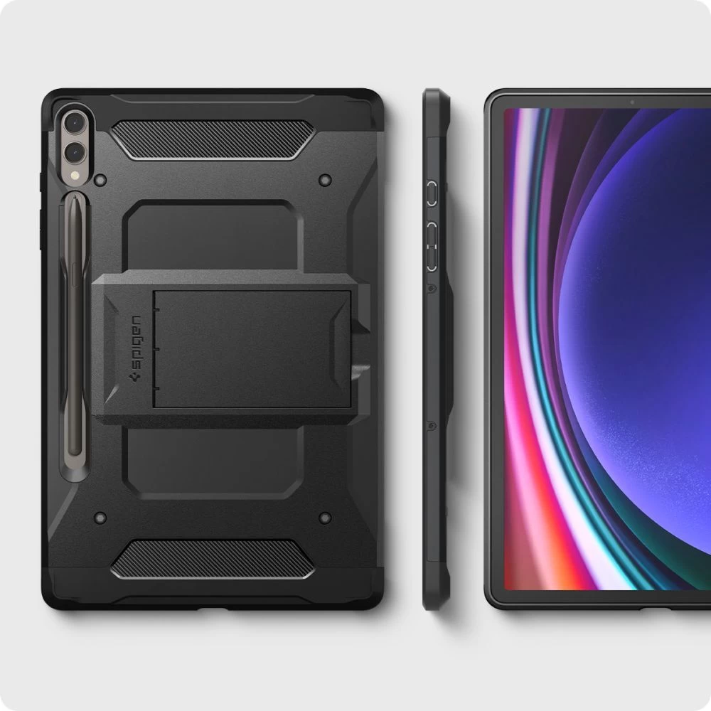Samsung Galaxy Tab S9 Plus tablet case black SPIGEN TOUGH ARMOR ”PRO” (12.4)