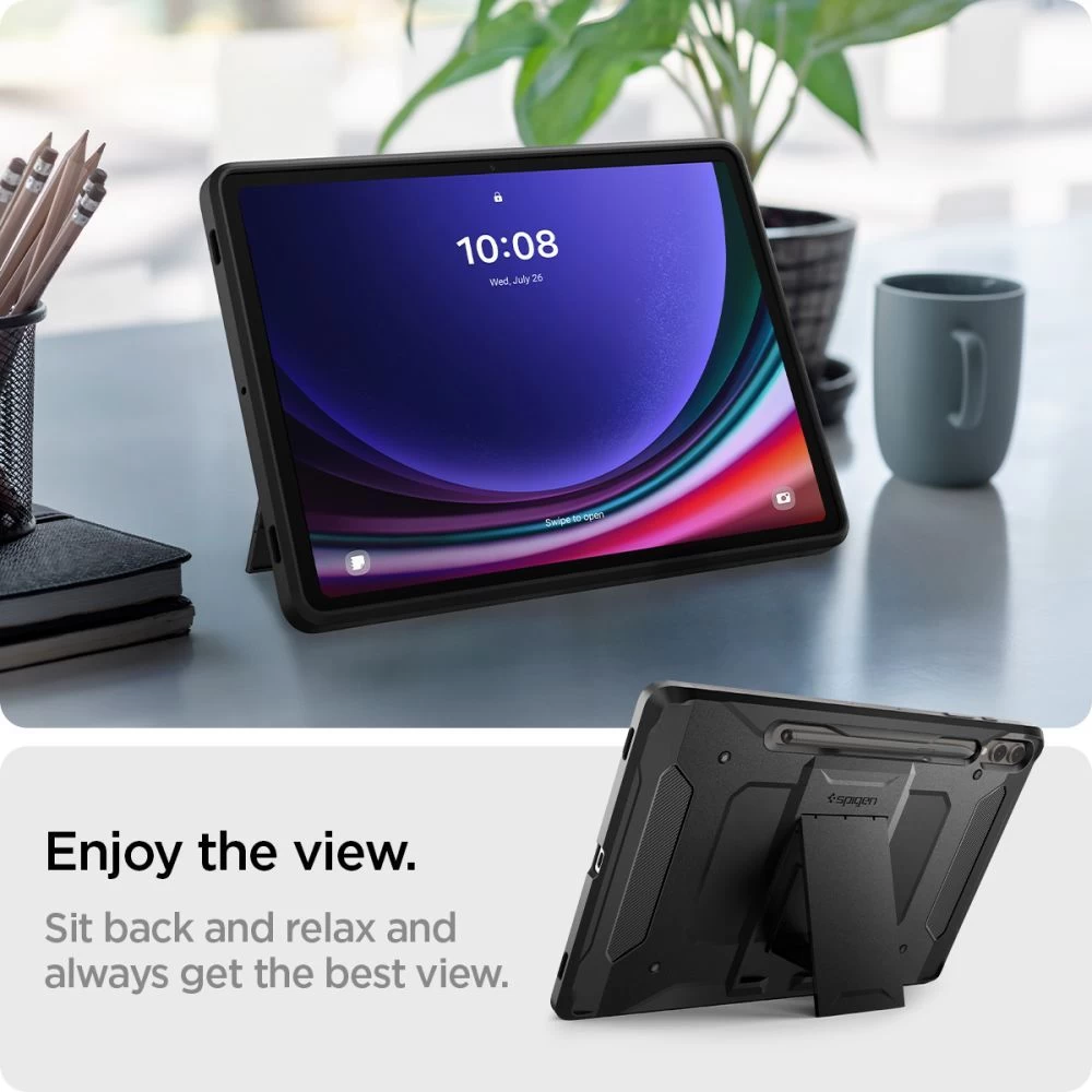 Samsung Galaxy Tab S9 Plus tablet case black SPIGEN TOUGH ARMOR ”PRO” (12.4)