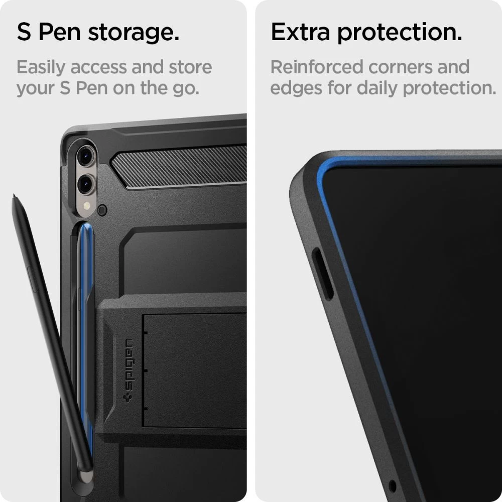 Samsung Galaxy Tab S9 Plus tablet case black SPIGEN TOUGH ARMOR ”PRO” (12.4)