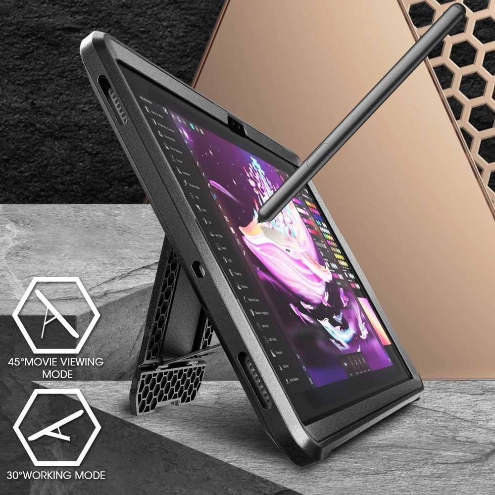 Samsung Galaxy Tab S9 Plus tablet case black SUPCASE UNICORN BEETLE PRO (12.4)