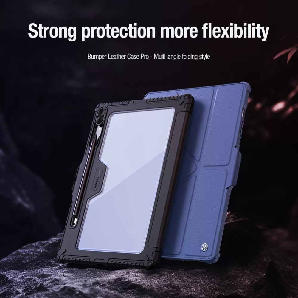 Samsung Galaxy Tab S9 Plus tablet case black NILLKIN BUMPER LEATHER PRO