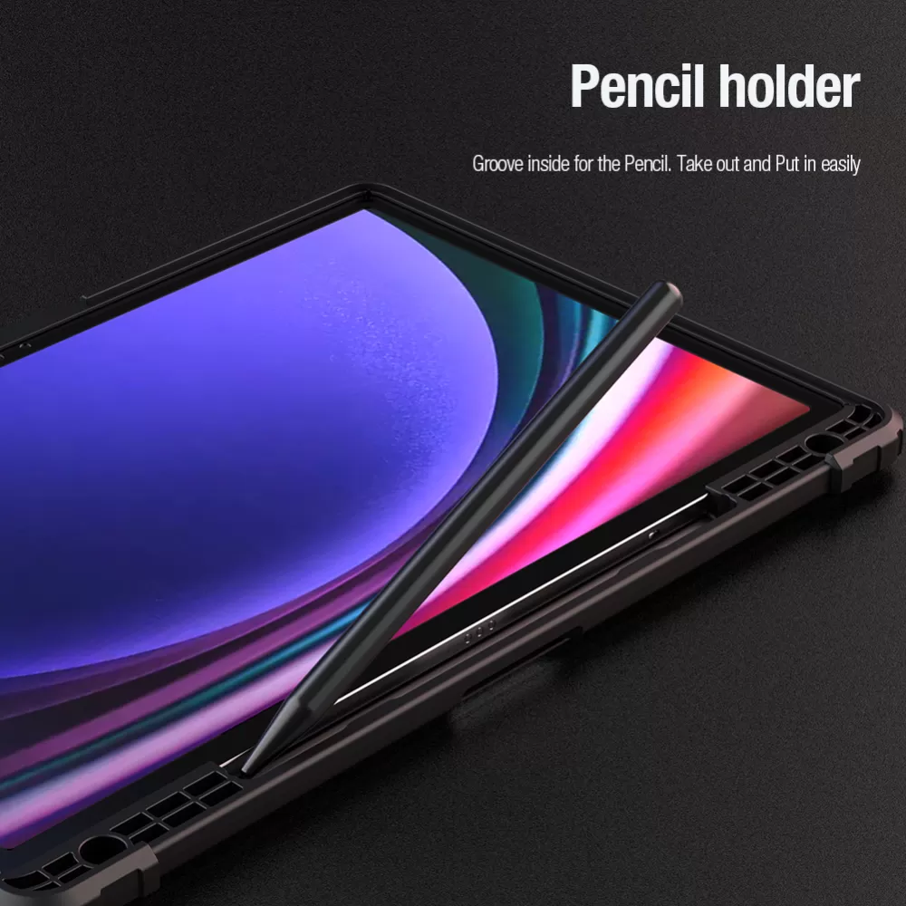 Samsung Galaxy Tab S9 Plus tablet case black NILLKIN BUMPER LEATHER PRO