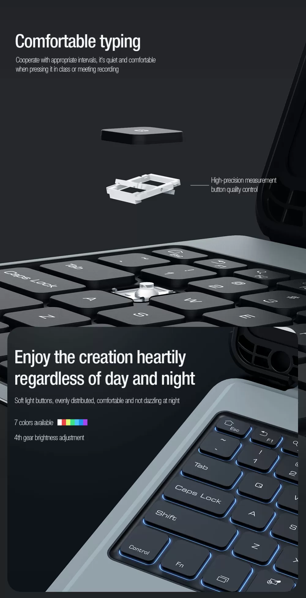 Samsung Galaxy Tab S9 Plus tablet case black NILLKIN BUMPER COMBO KEYBOARD (BACKLIT VERSION)