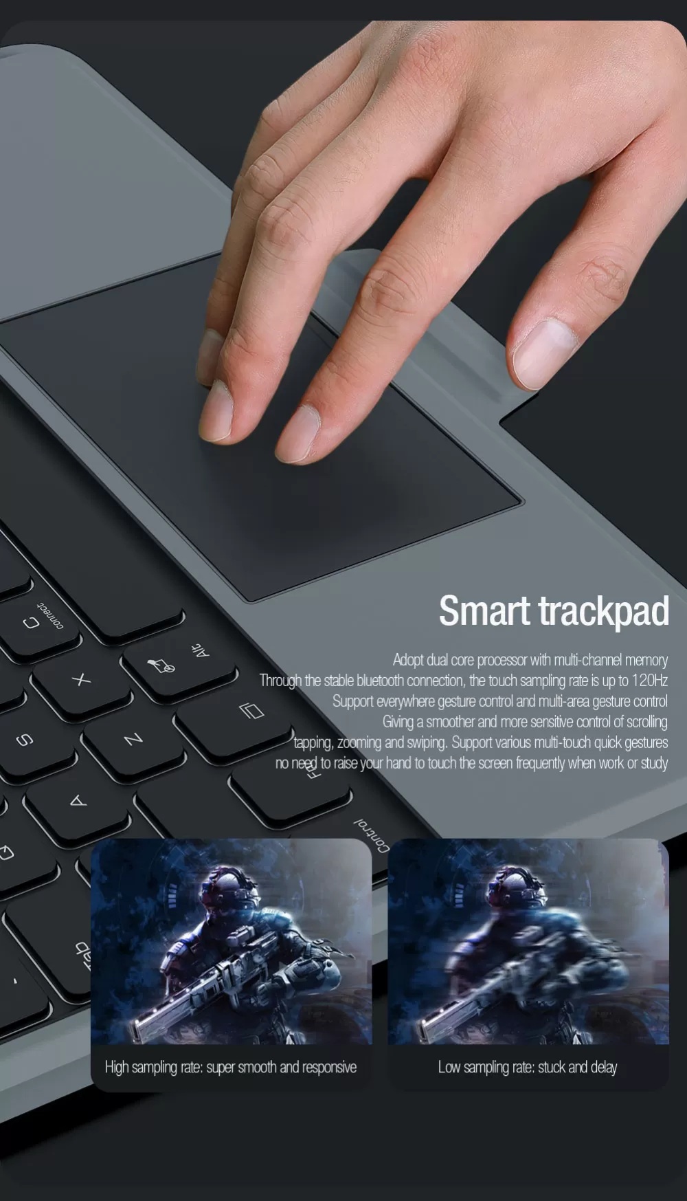 Samsung Galaxy Tab S9 Plus tablet case black NILLKIN BUMPER COMBO KEYBOARD (BACKLIT VERSION)