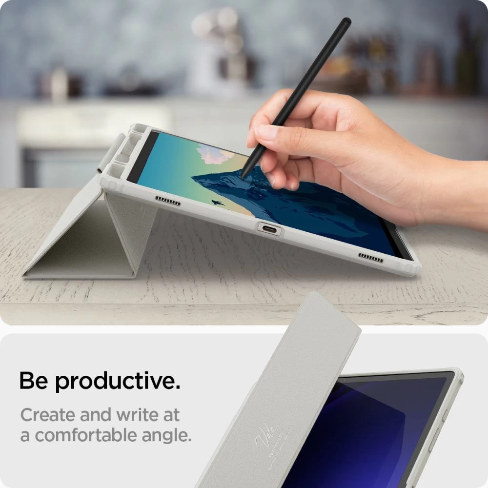 Samsung Galaxy Tab S9 Plus tablet case gray SPIGEN ULTRA HYBRID ”PRO” (12.4)