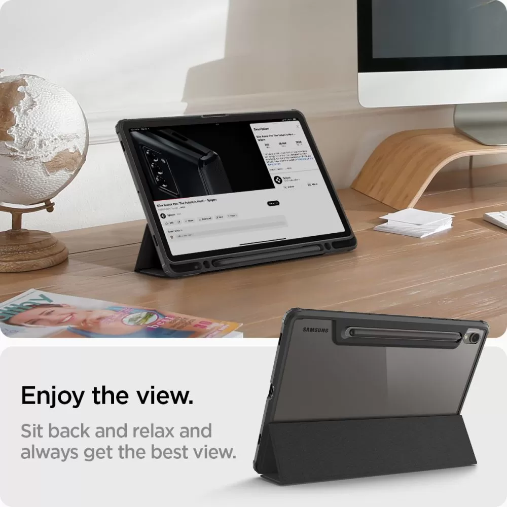Samsung Galaxy Tab S9 Planšetės dėklas Juoda SPIGEN ULTRA HYBRID ”PRO” (11.0)