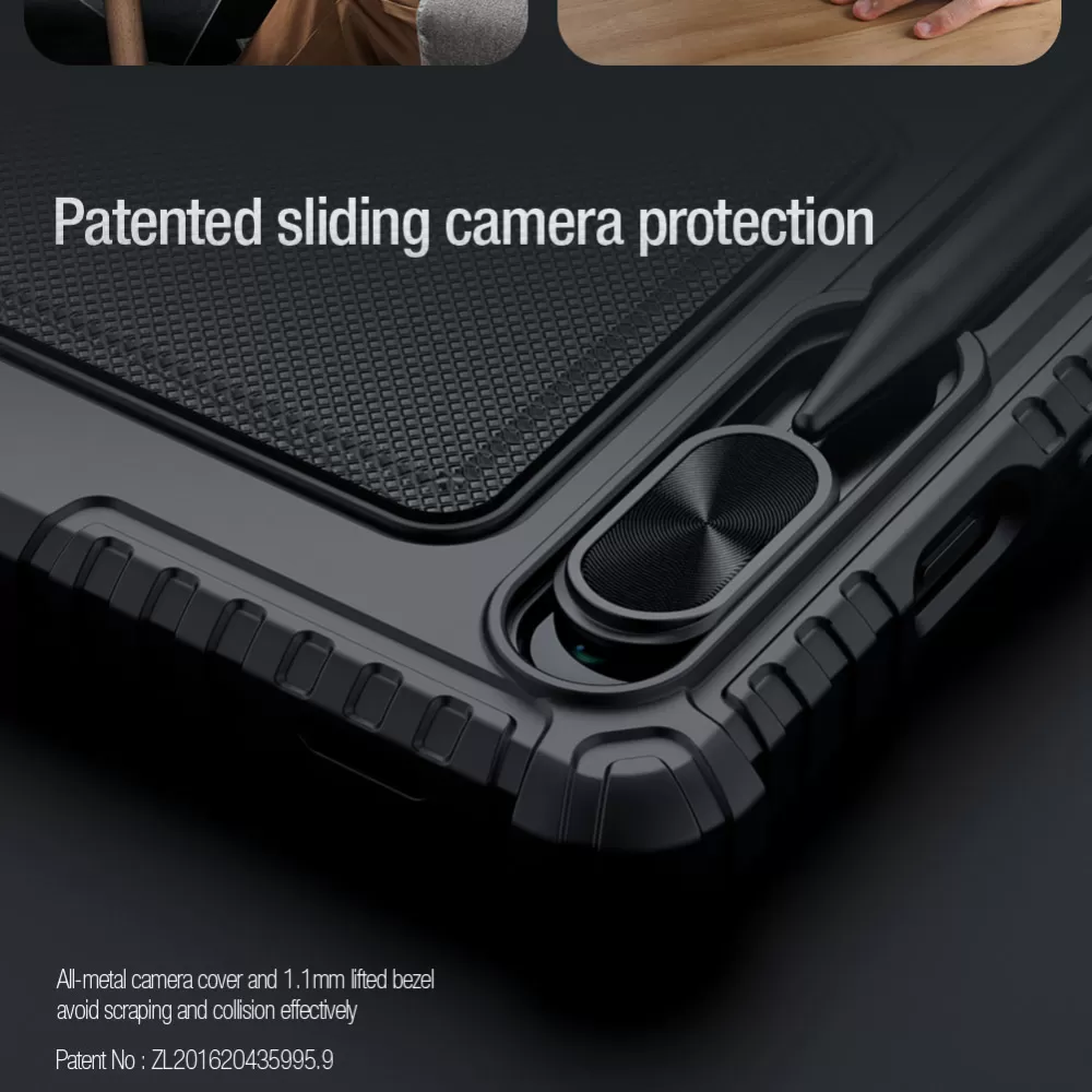 Samsung Galaxy Tab S9 Planšetės dėklas Juoda NILLKIN BUMPER COMBO KEYBOARD (BACKLIT VERSION)