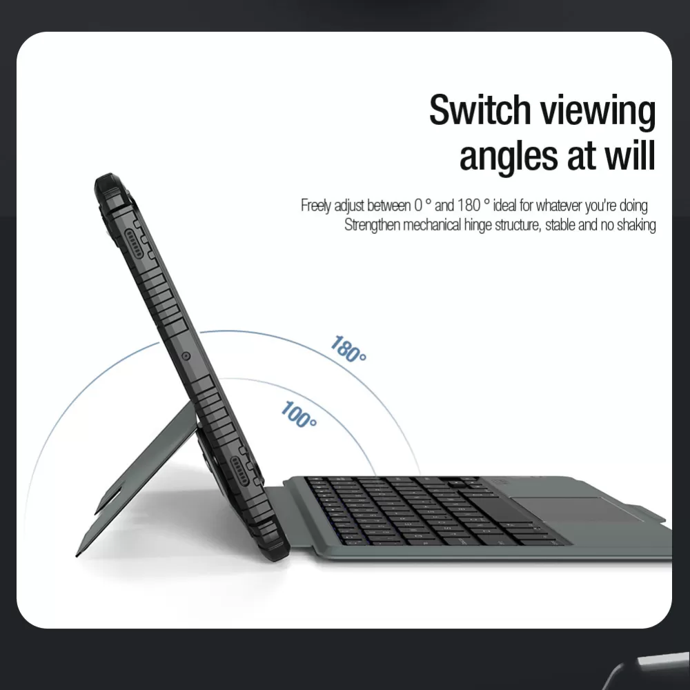 Samsung Galaxy Tab S9 Planšetės dėklas Juoda NILLKIN BUMPER COMBO KEYBOARD (BACKLIT VERSION)