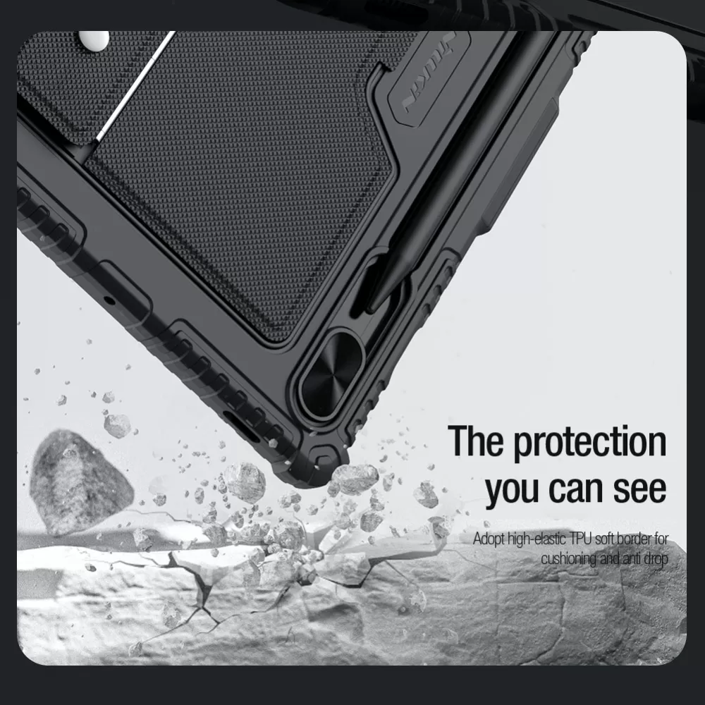 Samsung Galaxy Tab S9 Planšetės dėklas Juoda NILLKIN BUMPER COMBO KEYBOARD (BACKLIT VERSION)
