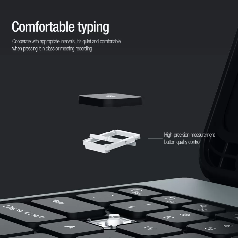 Samsung Galaxy Tab S9 Planšetės dėklas Juoda NILLKIN BUMPER COMBO KEYBOARD (BACKLIT VERSION)