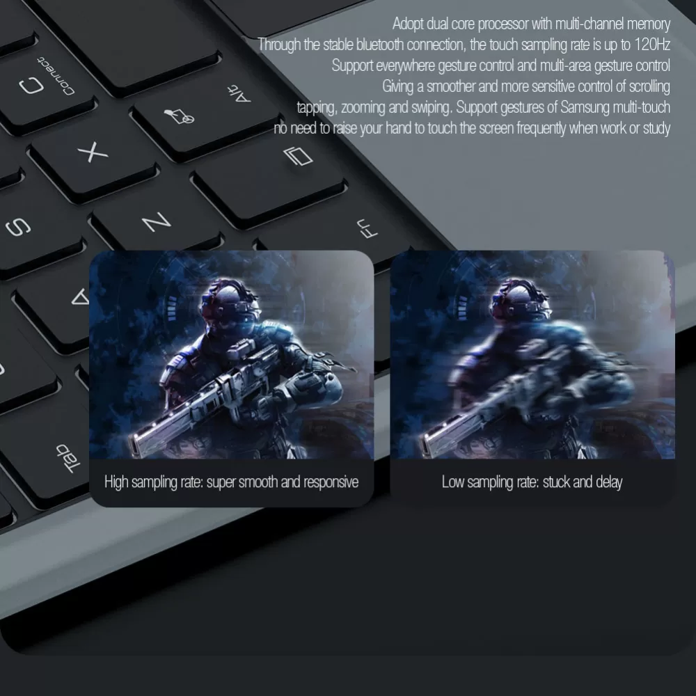 Samsung Galaxy Tab S9 Planšetės dėklas Juoda NILLKIN BUMPER COMBO KEYBOARD (BACKLIT VERSION)