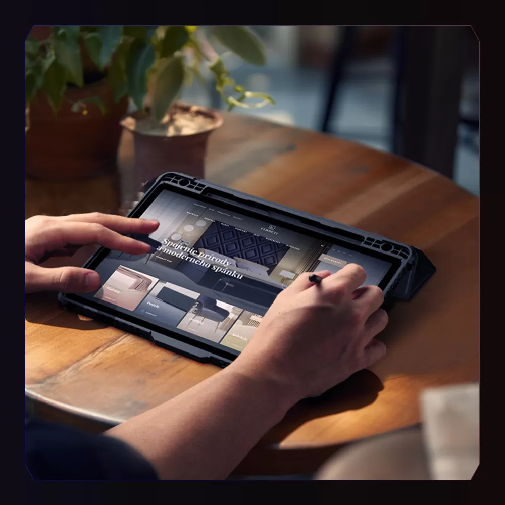 Samsung Galaxy Tab S9 Planšetės dėklas mėlyna NILLKIN BUMPER LEATHER PRO