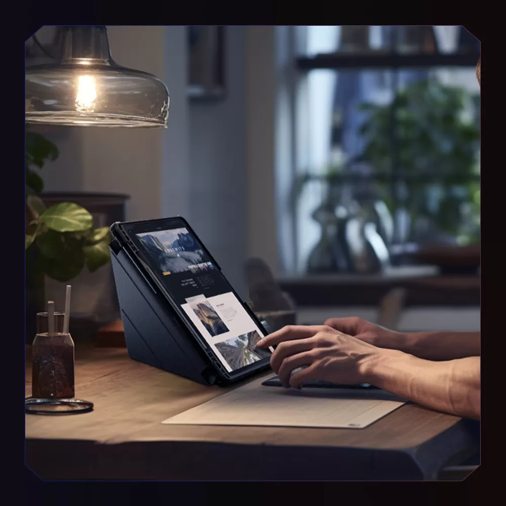 Samsung Galaxy Tab S9 Planšetės dėklas mėlyna NILLKIN BUMPER LEATHER PRO