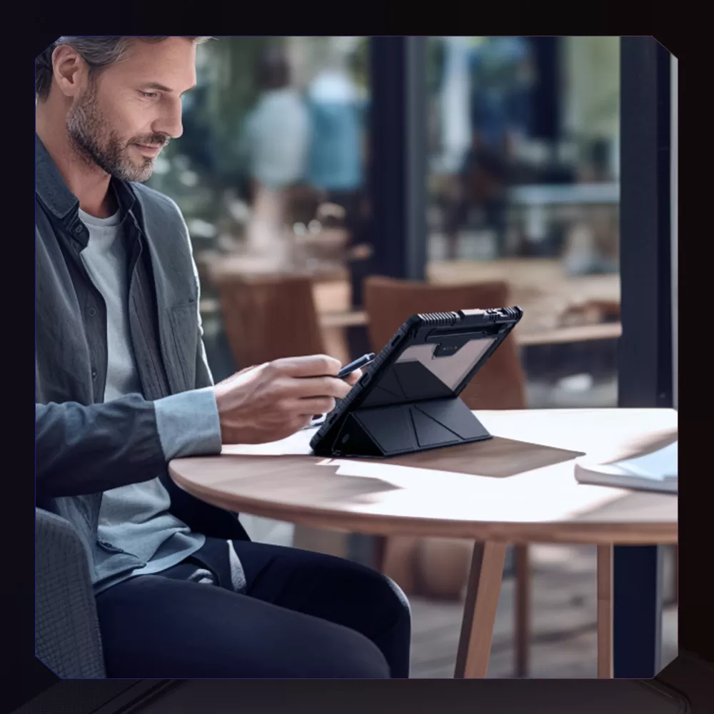 Samsung Galaxy Tab S9 Planšetės dėklas mėlyna NILLKIN BUMPER LEATHER PRO