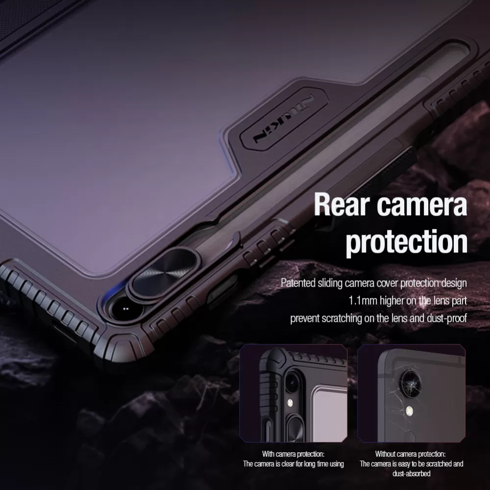 Samsung Galaxy Tab S9 Planšetės dėklas mėlyna NILLKIN BUMPER LEATHER PRO