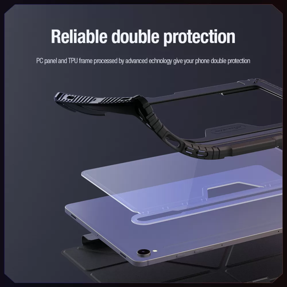 Samsung Galaxy Tab S9 Planšetės dėklas mėlyna NILLKIN BUMPER LEATHER PRO