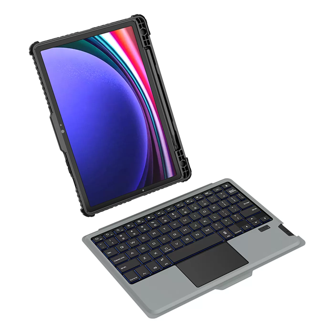 Samsung Galaxy Tab S9 Planšetės dėklas Juoda NILLKIN BUMPER COMBO KEYBOARD (BACKLIT VERSION)