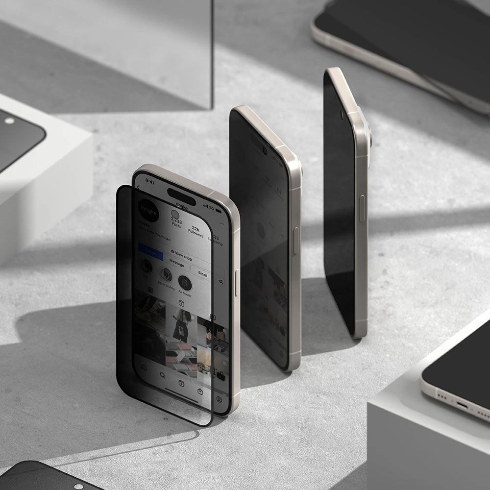 Apple iPhone 15 Tempered glass  RINGKE TG PRIVACY