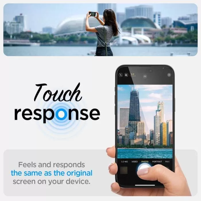 Apple iPhone 15 skärmskydd  SPIGEN GLAS.TR ”EZ FIT” FC 2-PACK