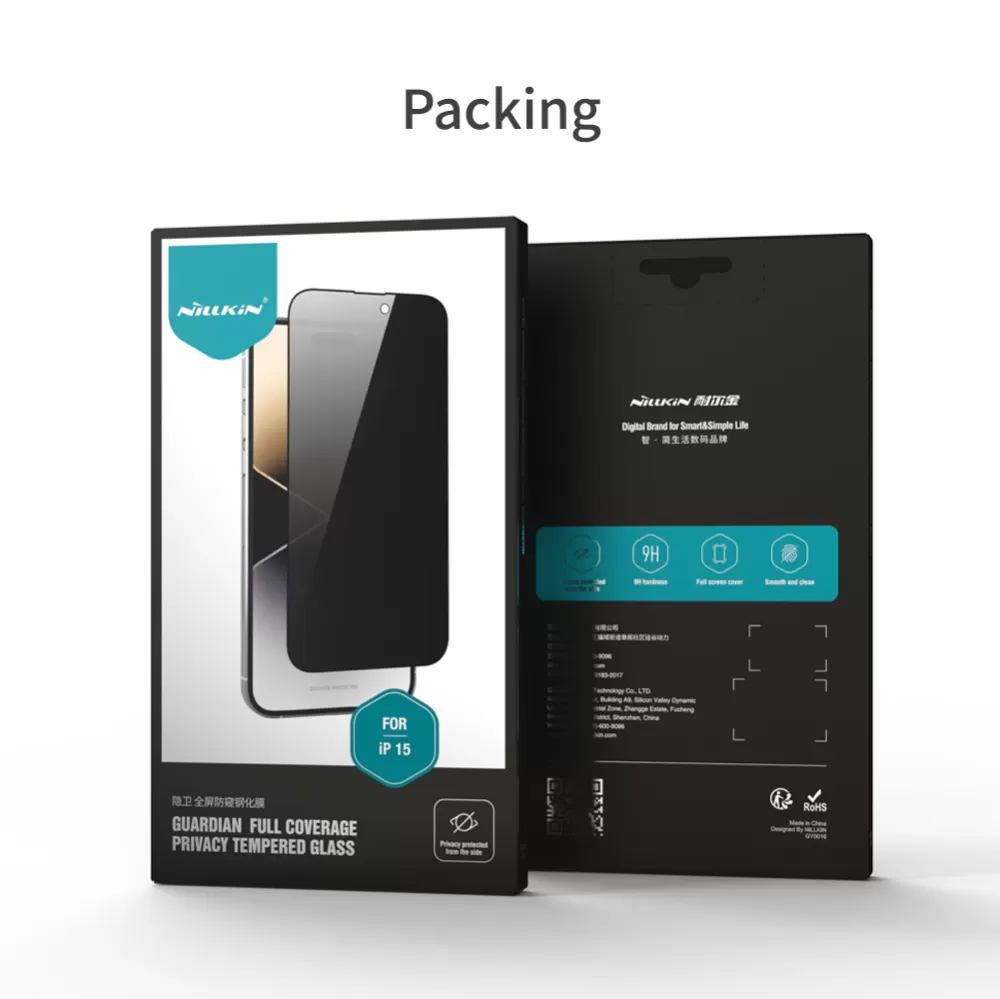 Apple iPhone 15 Tempered glass  NILLKIN GUARDIAN PRIVACY