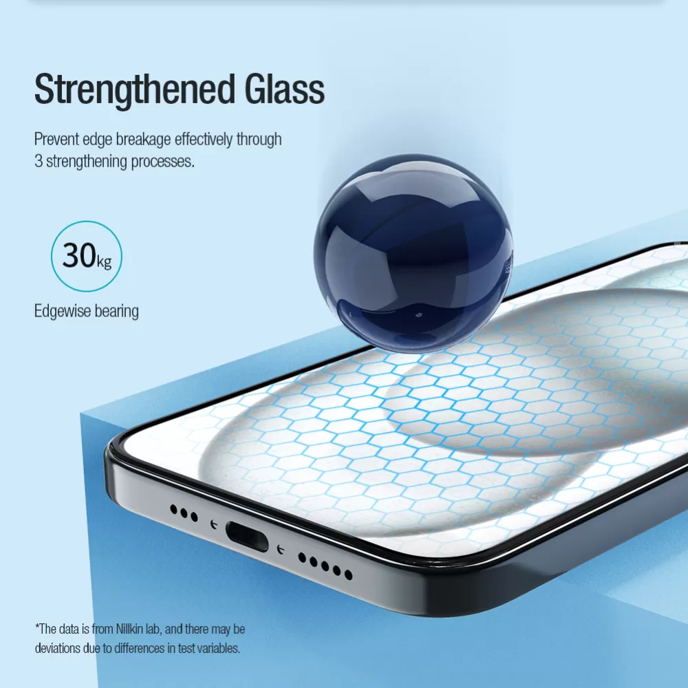 Apple iPhone 15 skärmskydd svart NILLKIN EZ SET (1PC)