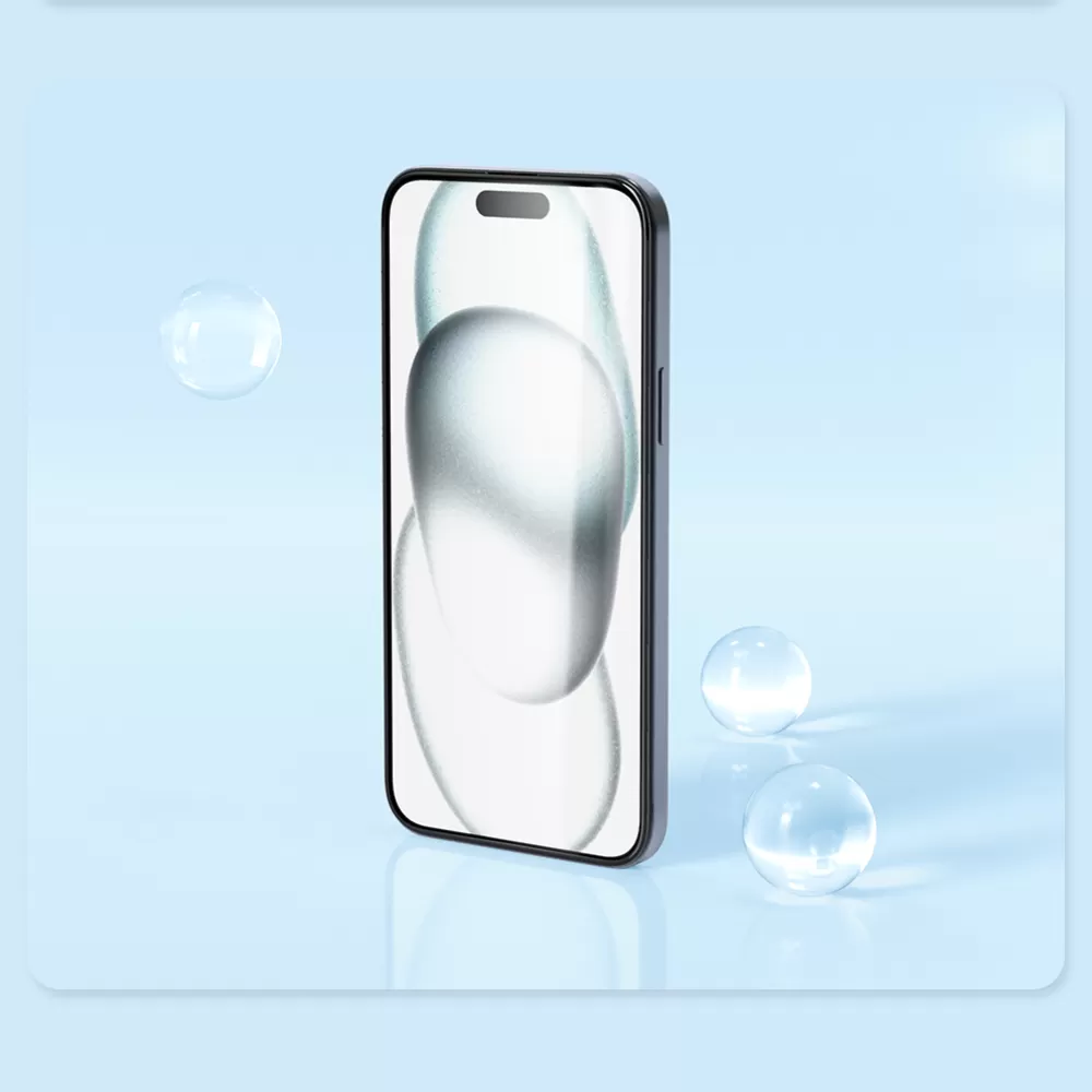 Apple iPhone 15 skärmskydd svart NILLKIN EZ SET (1PC)