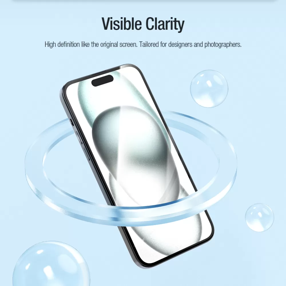 Apple iPhone 15 skärmskydd svart NILLKIN EZ SET (10PCS)