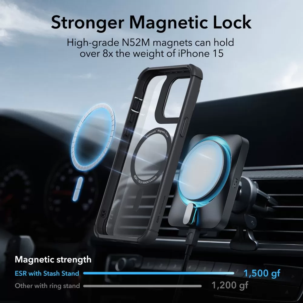 Apple iPhone 15 ümbris  ESR ARMOR TOUGH KICKSTAND HALOLOCK MAGSAFE