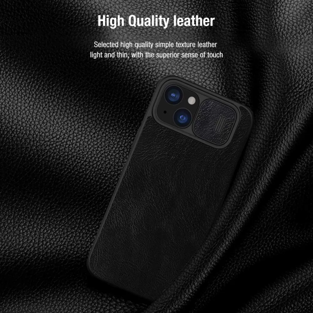 Apple iPhone 15 kaaned pruun NILLKIN QIN PRO LEATHER