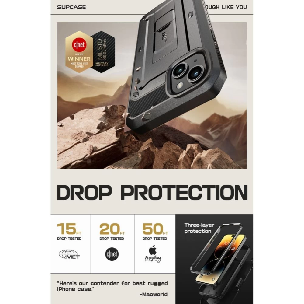 Apple iPhone 15 ümbris must SUPCASE UNICORN BEETLE PRO
