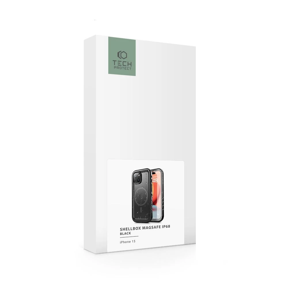 Apple iPhone 15 ümbris must TECH-PROTECT SHELLBOX MAGSAFE IP68