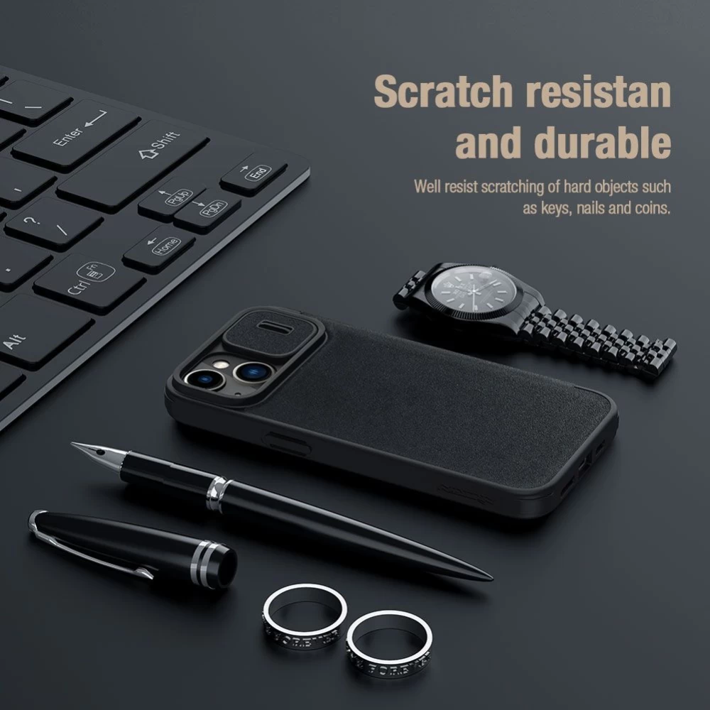 Apple iPhone 15 ümbris must NILLKIN QIN PRO LEATHER (PLAIN VERSION)