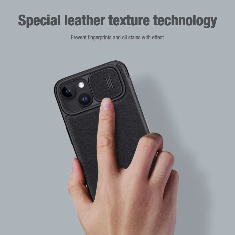 Apple iPhone 15 ümbris must NILLKIN QIN PRO LEATHER (PLAIN VERSION)