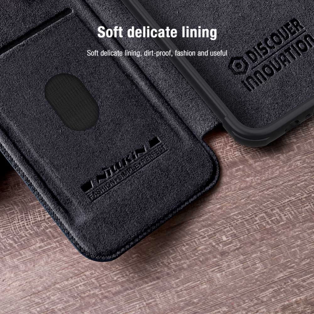 Apple iPhone 15 kaaned must NILLKIN QIN PRO LEATHER