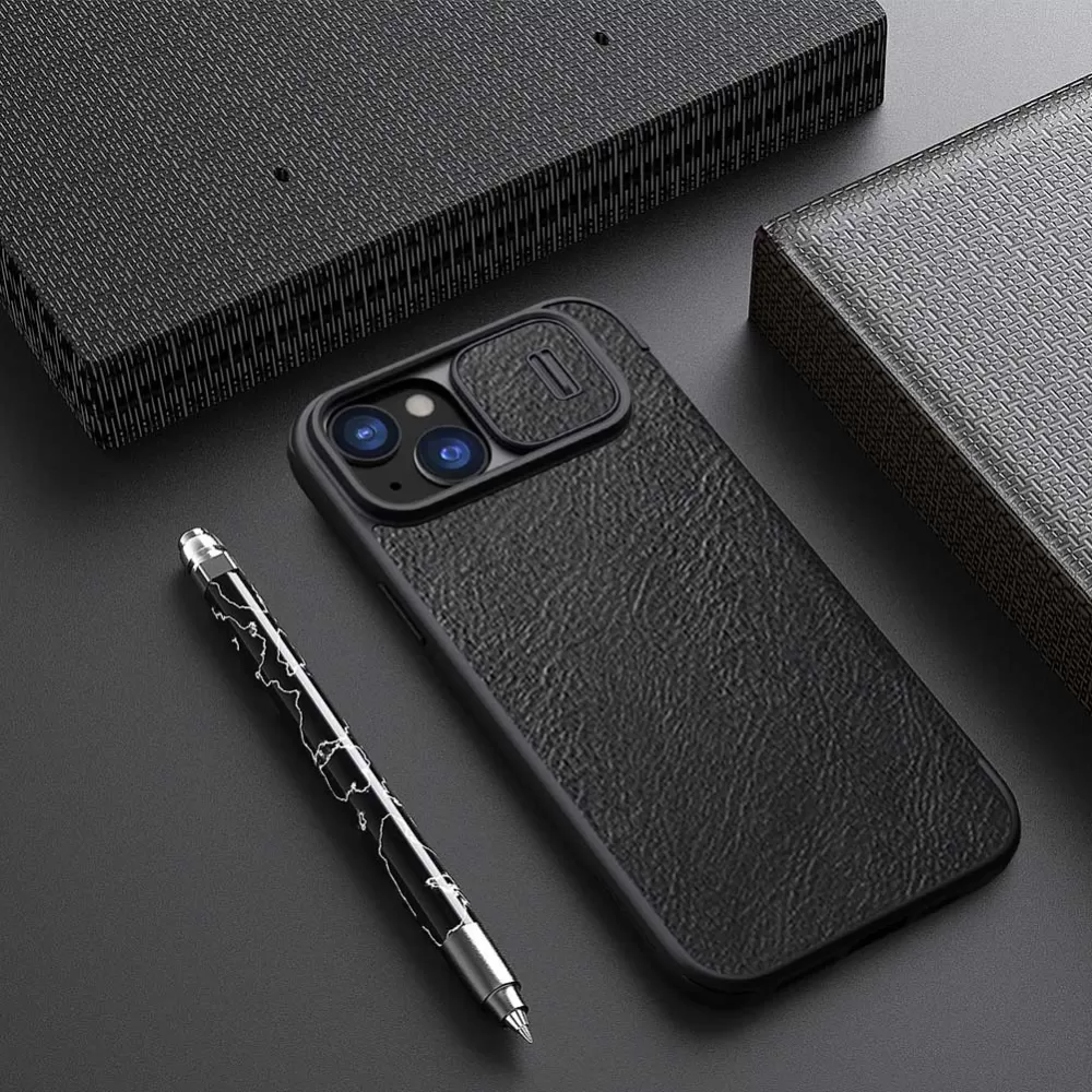Apple iPhone 15 kaaned punane NILLKIN QIN PRO LEATHER